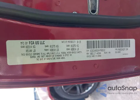 2019 Dodge Charger Sxt Rwd из США, поврежденный, VIN 2C3CDXBG2KH709312